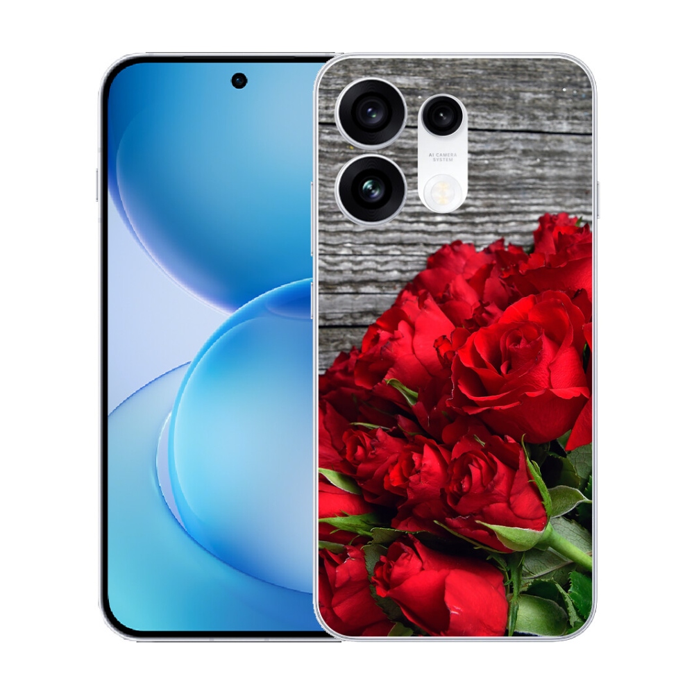 mmCase gél tok az Oppo Reno 16 Pro 5G-hez – vörös rózsák