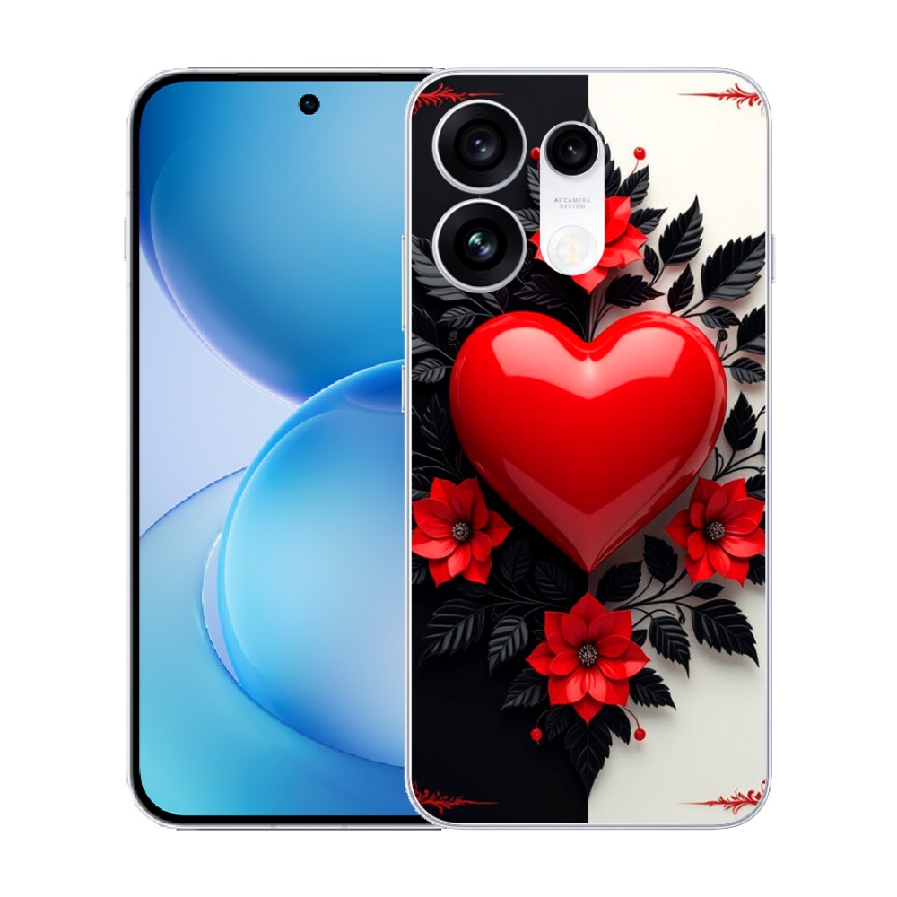 mmCase gél tok az Oppo Reno 16 Pro 5G-hez – piros szív
