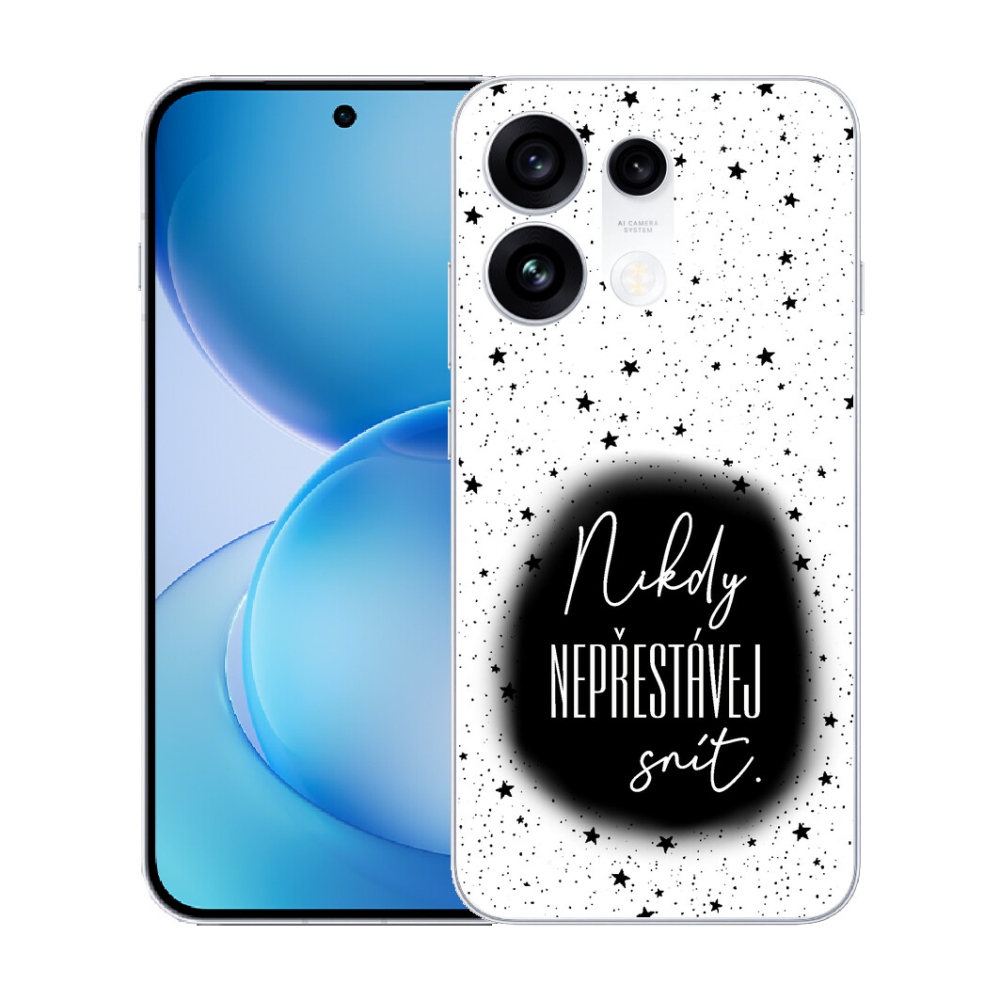 mmCase gél tok az Oppo Reno 16 Pro 5G-hez – 1. idézet, fekete-fehér háttér