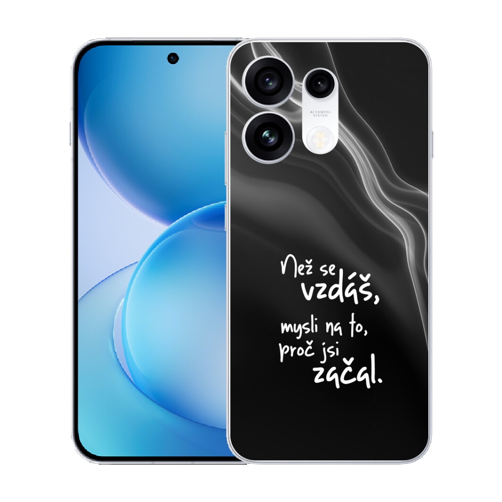 mmCase gél tok az Oppo Reno 16 Pro 5G-hez – idézet 2, fekete háttérrel