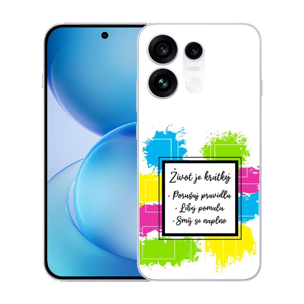 mmCase gél tok az Oppo Reno 16 Pro 5G-hez – idézet 5, fehér háttérrel