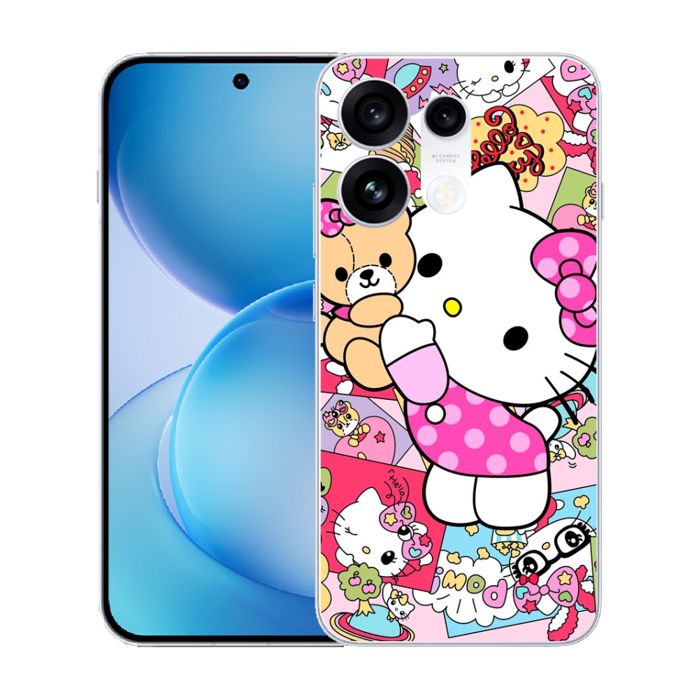 mmCase gél tok az Oppo Reno 16 Pro 5G-hez – aranyos cica