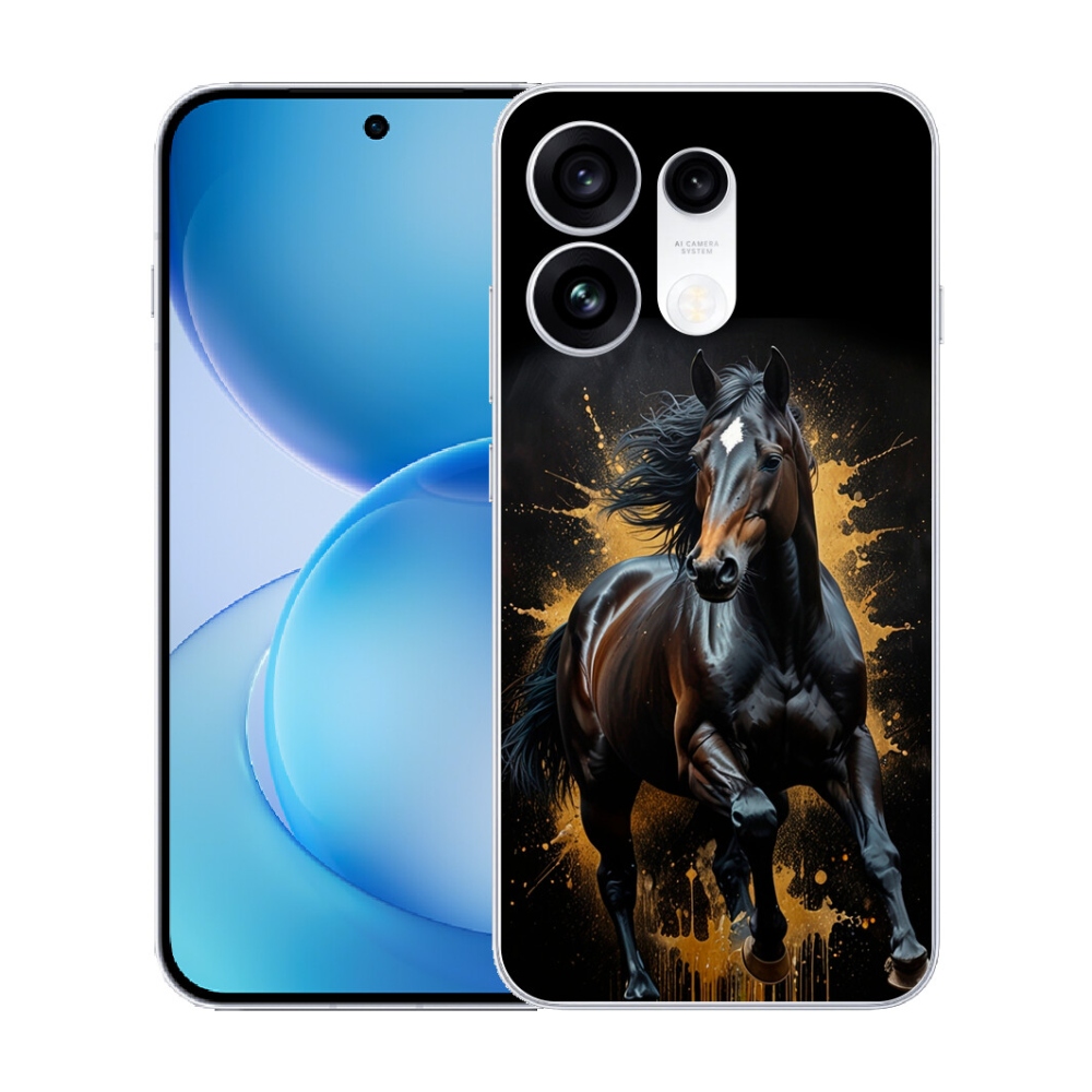 mmCase gél tok az Oppo Reno 16 Pro 5G-hez – elegáns fekete csikó
