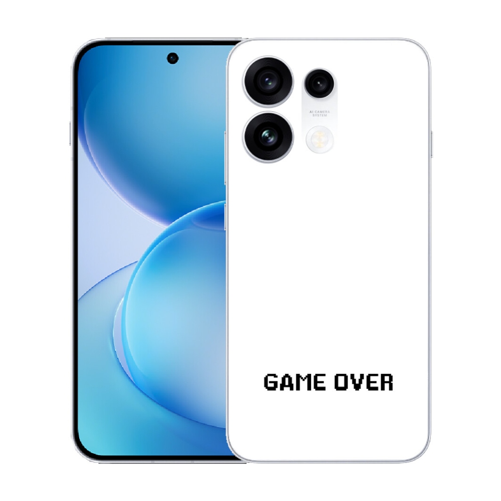 mmCase gél tok az Oppo Reno 16 Pro 5G-hez – „game over” fehér háttérrel