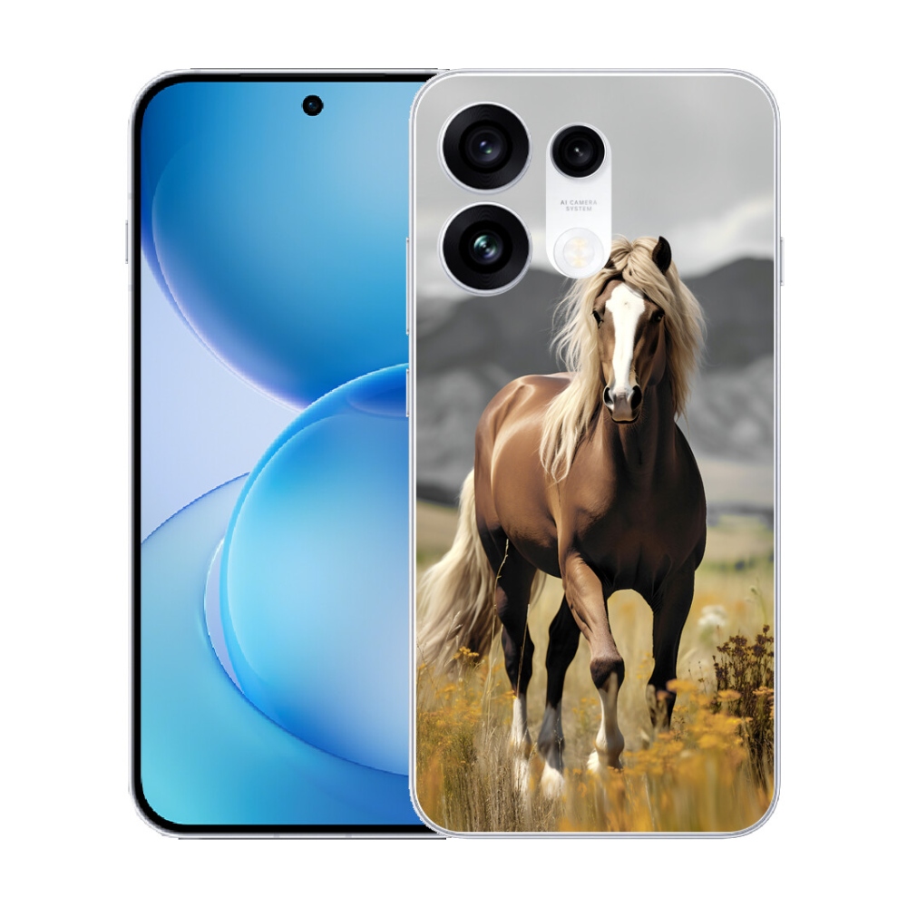 mmCase gél tok az Oppo Reno 16 Pro 5G-hez – barna ló 1