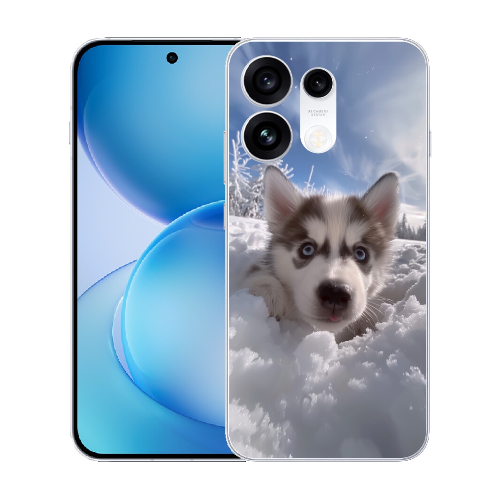 mmCase gél tok az Oppo Reno 16 Pro 5G-hez – husky a hóban