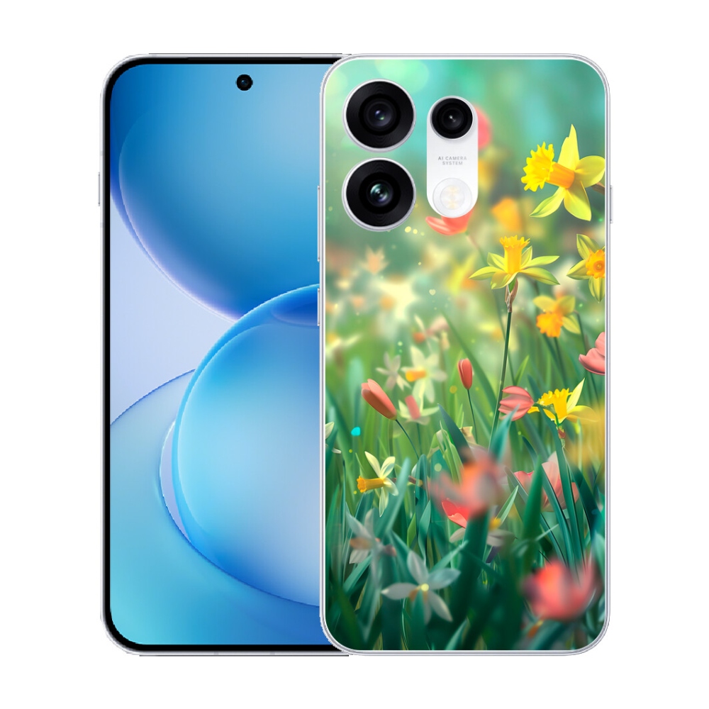 mmCase gél tok az Oppo Reno 16 Pro 5G-hez – tavaszi virágok