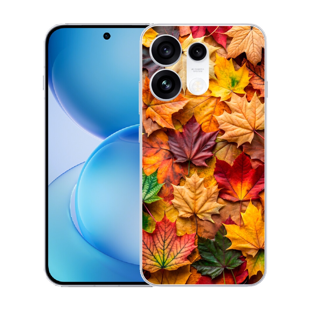 mmCase gél tok az Oppo Reno 16 Pro 5G-hez – juharlevelek 2