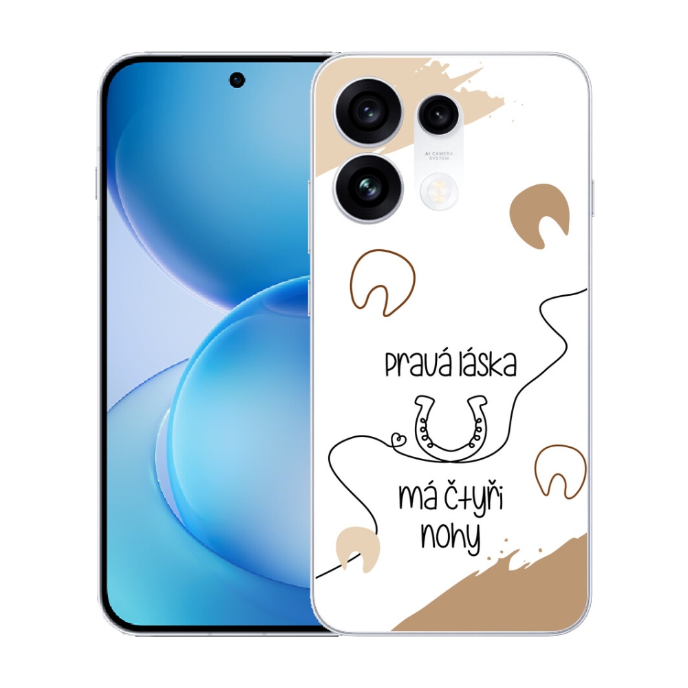 mmCase gél tok az Oppo Reno 16 Pro 5G-hez – ló motívum, fehér háttér