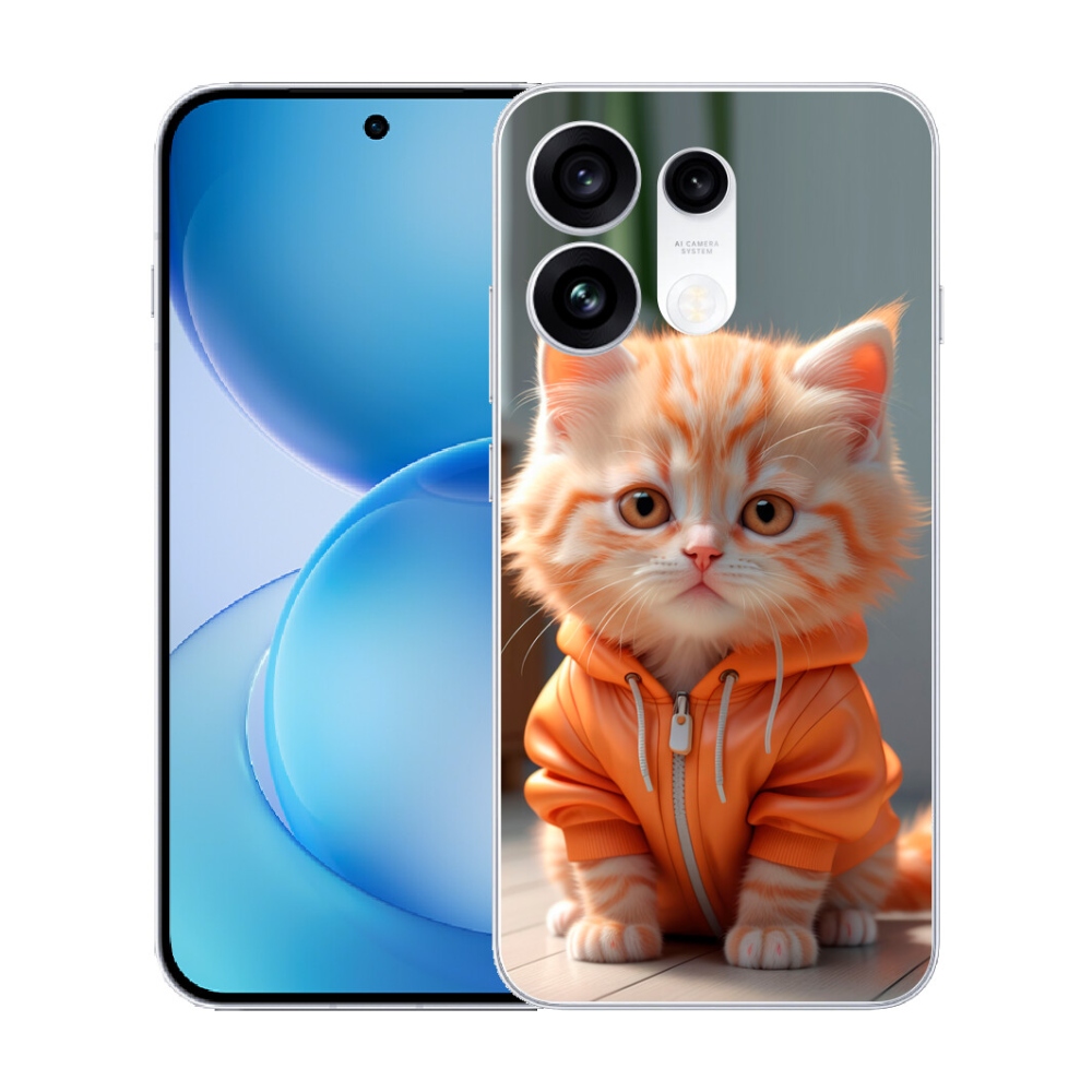 mmCase gél tok az Oppo Reno 16 Pro 5G-hez – pulóveres cica