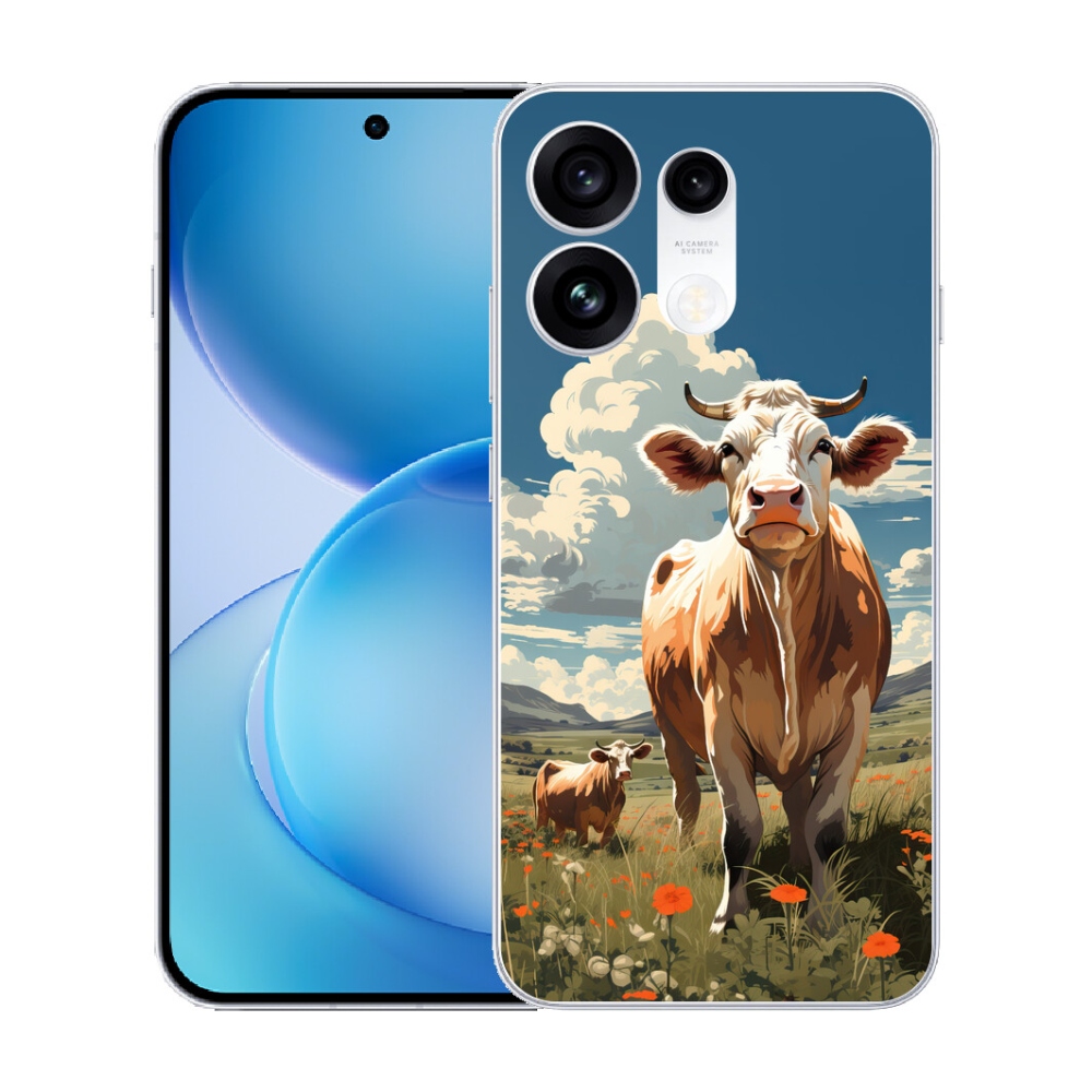 mmCase gél tok az Oppo Reno 16 Pro 5G-hez – tehenek a réten