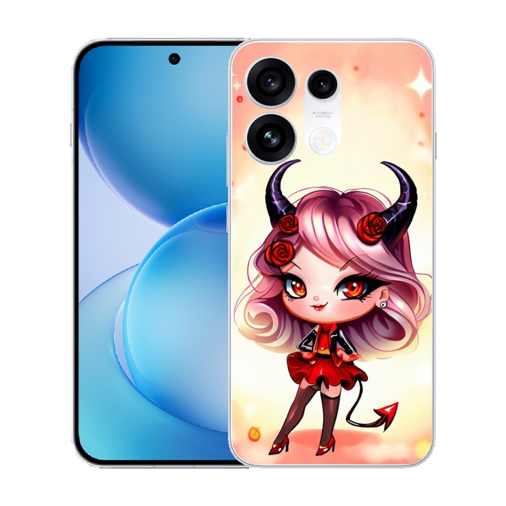 mmCase gél tok az Oppo Reno 16 Pro 5G-hez – rajzolt kis ördögnő