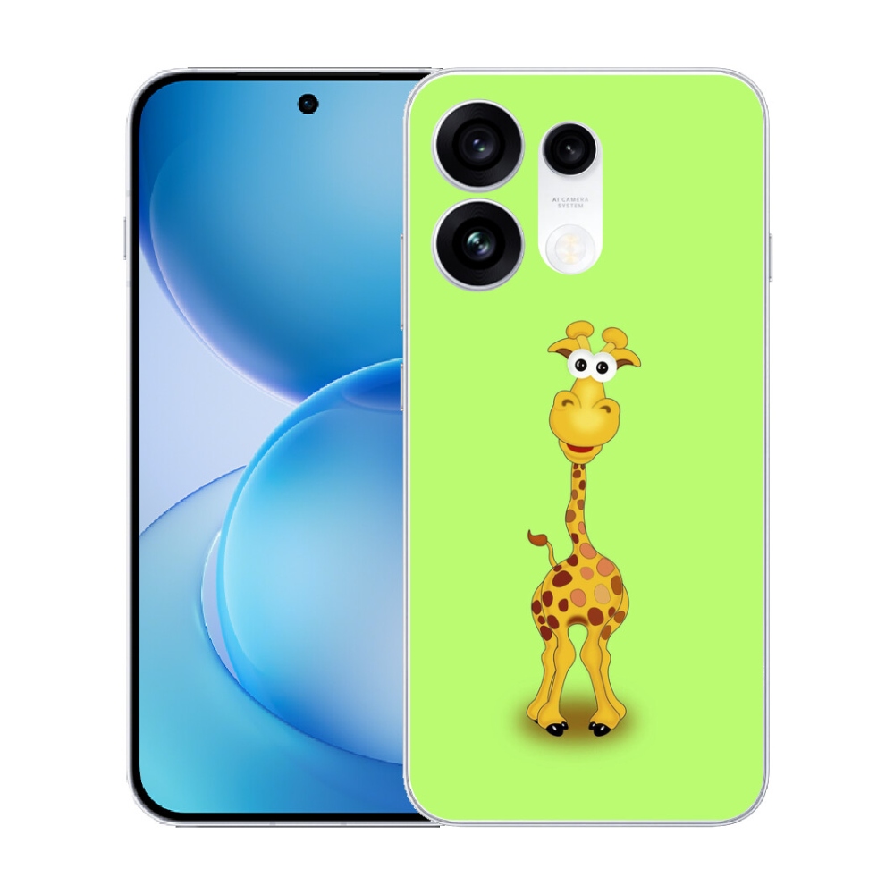 mmCase gél tok az Oppo Reno 16 Pro 5G-hez – rajzolt zsiráf