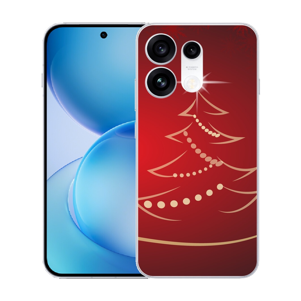 mmCase gél tok az Oppo Reno 16 Pro 5G-hez – rajzolt karácsonyfa