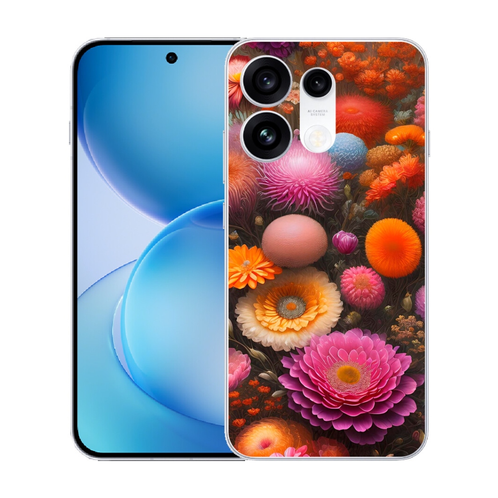 mmCase gél tok az Oppo Reno 16 Pro 5G-hez – virágkompozíció