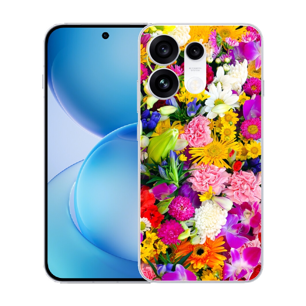 mmCase gél tok az Oppo Reno 16 Pro 5G-hez – virágok 12