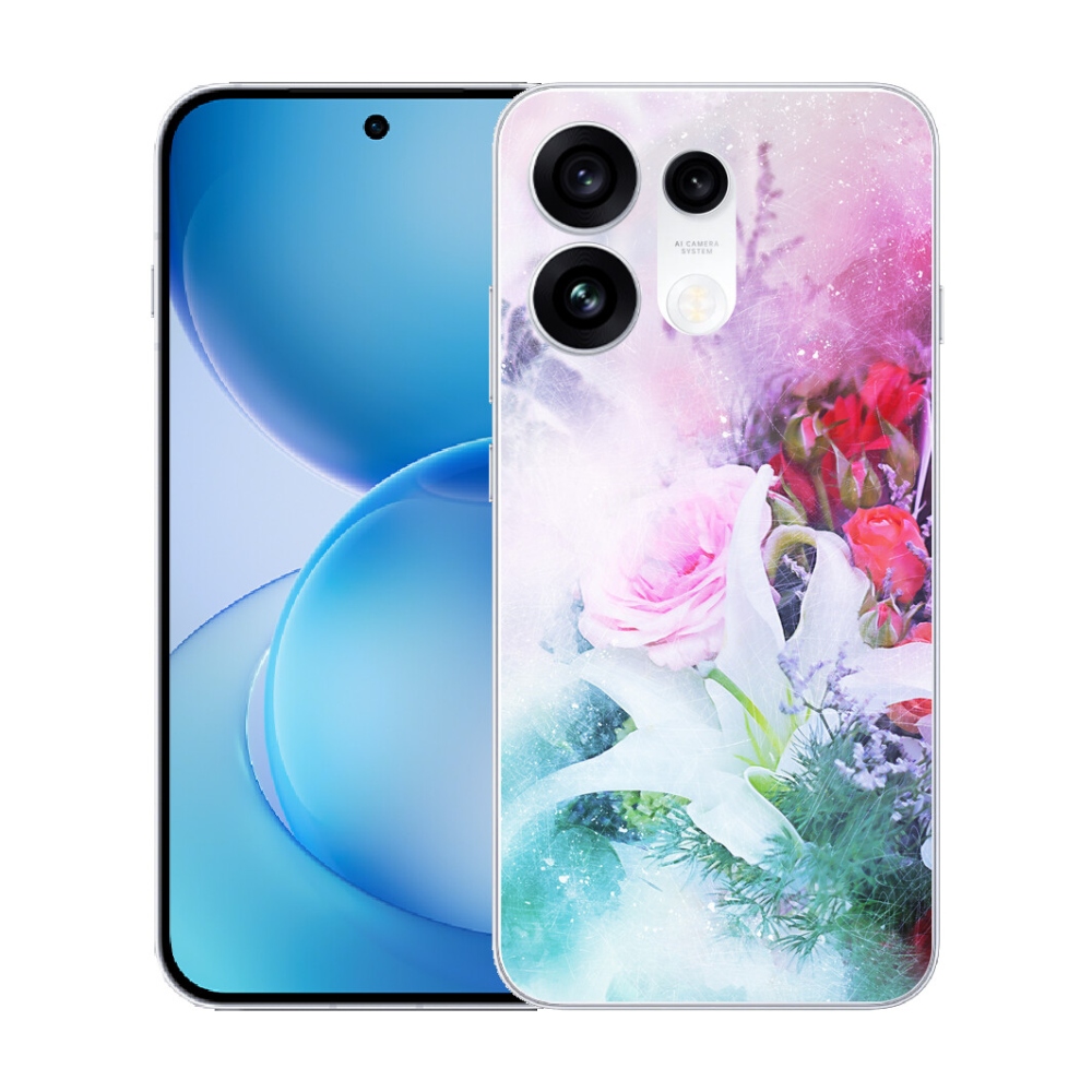 mmCase gél tok az Oppo Reno 16 Pro 5G-hez – virágok 4