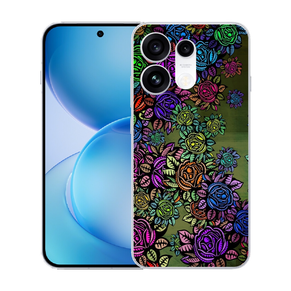 mmCase gél tok az Oppo Reno 16 Pro 5G-hez – virágok 6