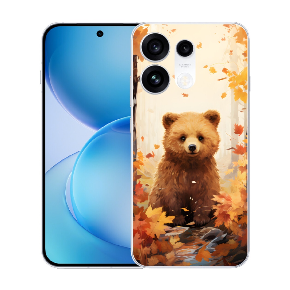 mmCase gél tok az Oppo Reno 16 Pro 5G-hez – medve az erdőben