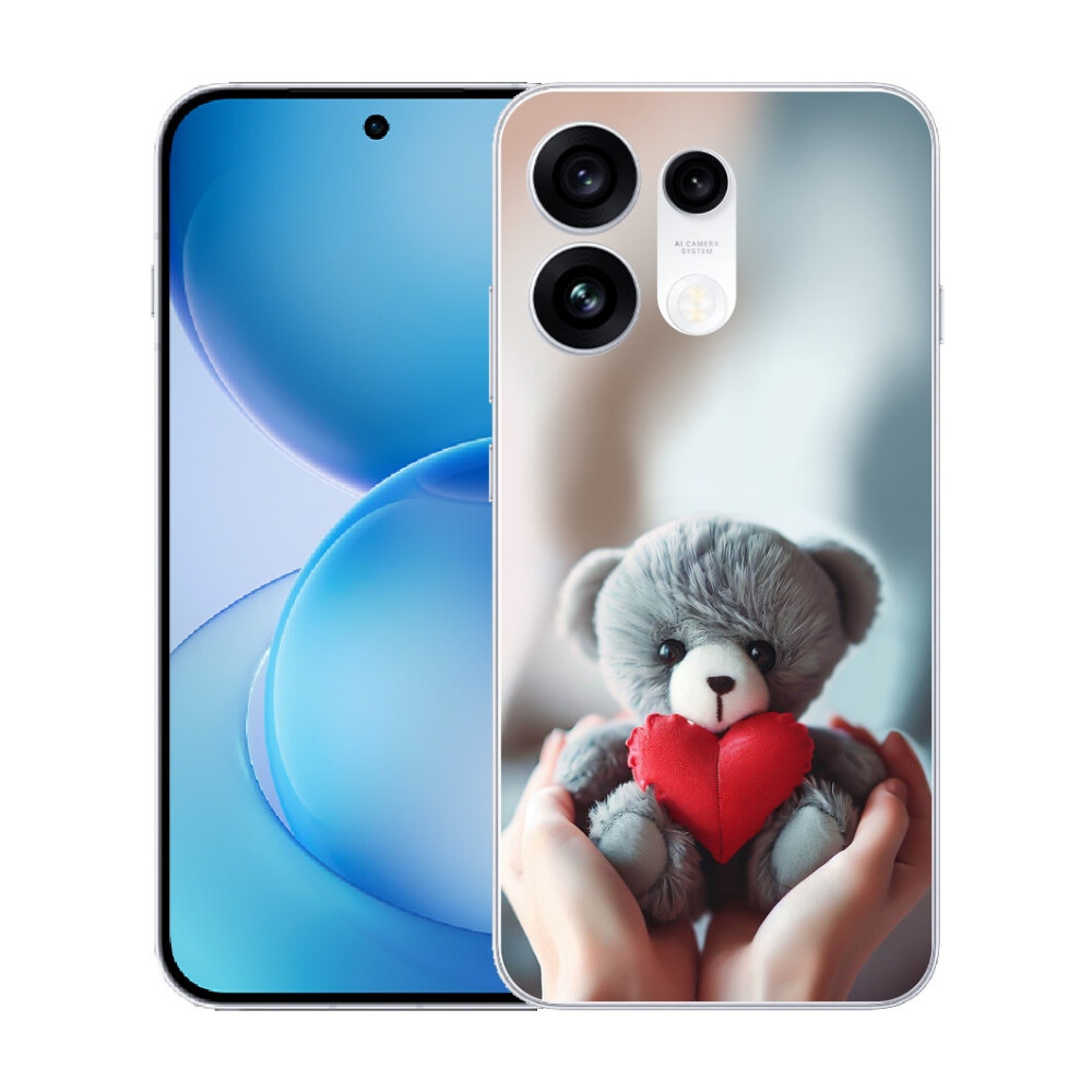 mmCase gél tok az Oppo Reno 16 Pro 5G-hez – mackó a szerelmeseknek