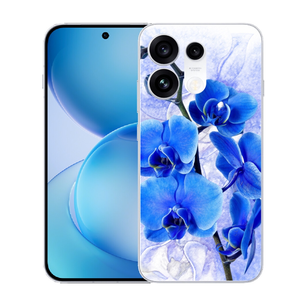 mmCase gél tok az Oppo Reno 16 Pro 5G-hez – kék virágok