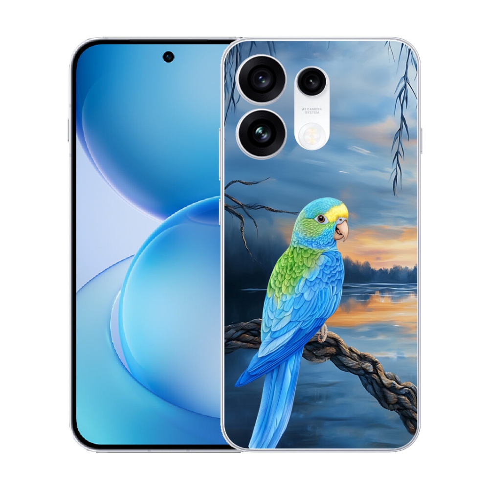 mmCase gél tok az Oppo Reno 16 Pro 5G-hez – kék papagáj