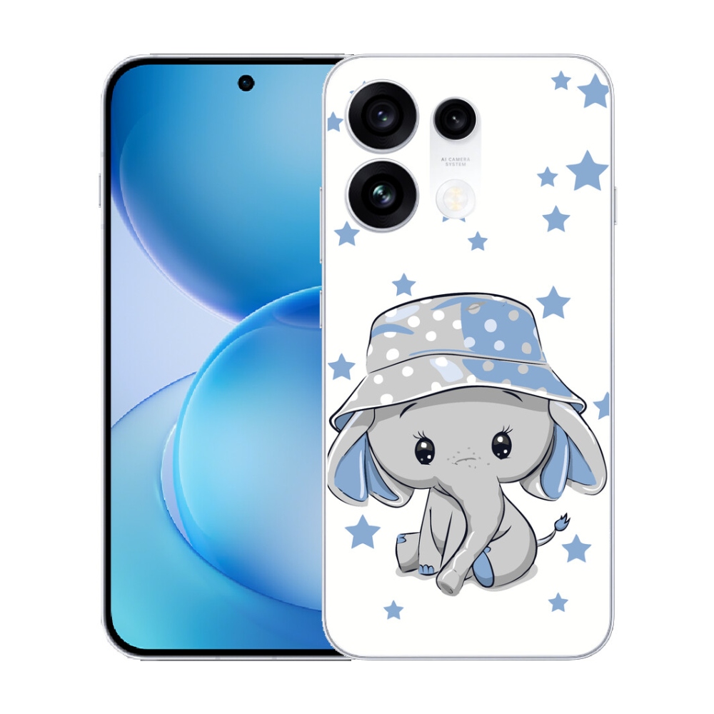 mmCase gél tok az Oppo Reno 16 Pro 5G-hez – kék elefánt