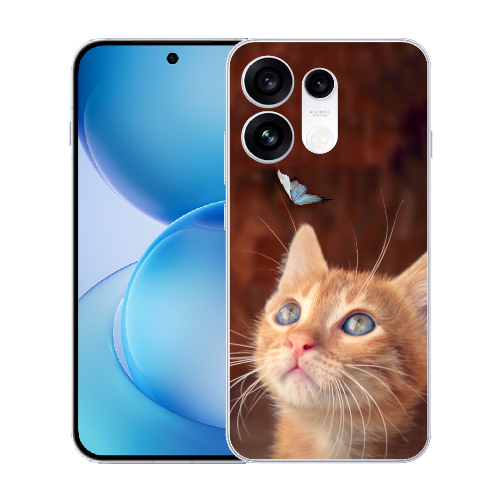 mmCase gél tok az Oppo Reno 16 Pro 5G-hez – pillangó és cica