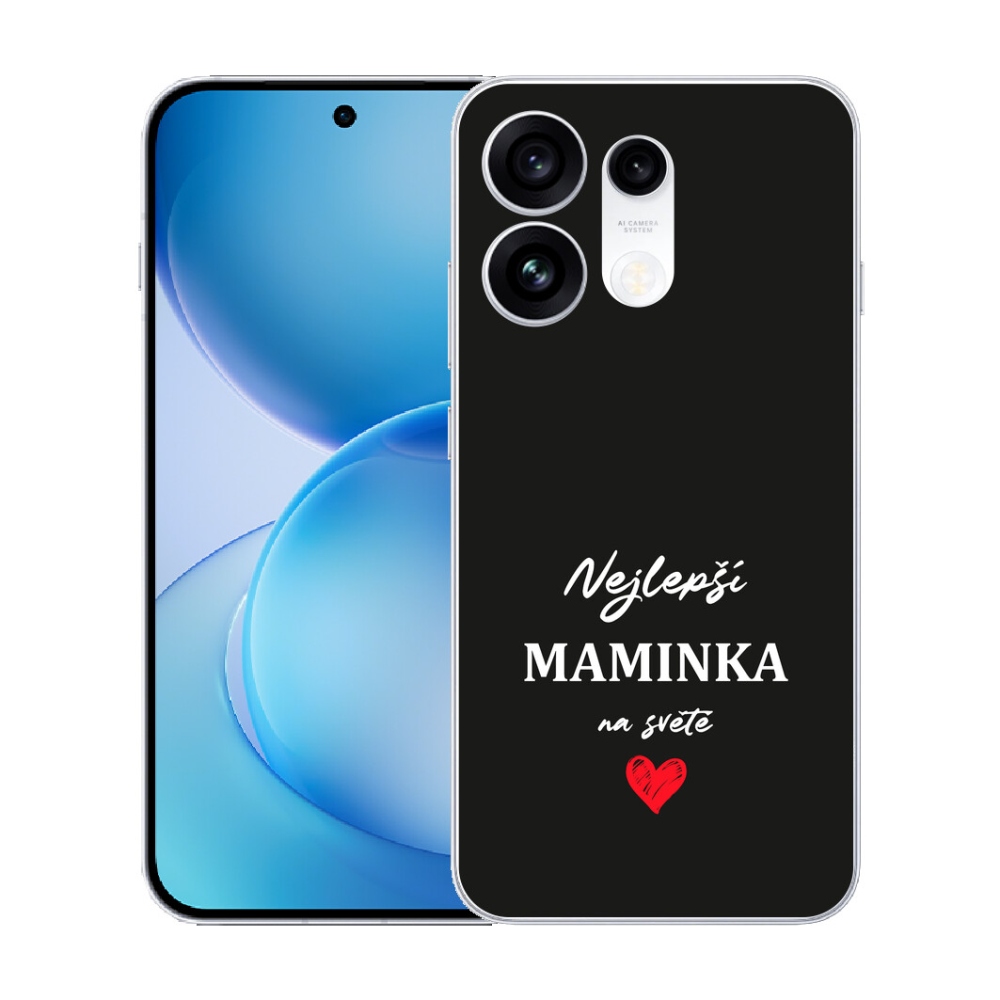 mmCase géltok az Oppo Reno 16 Pro 5G-hez – „A legjobb anyuka 1” fekete háttérrel