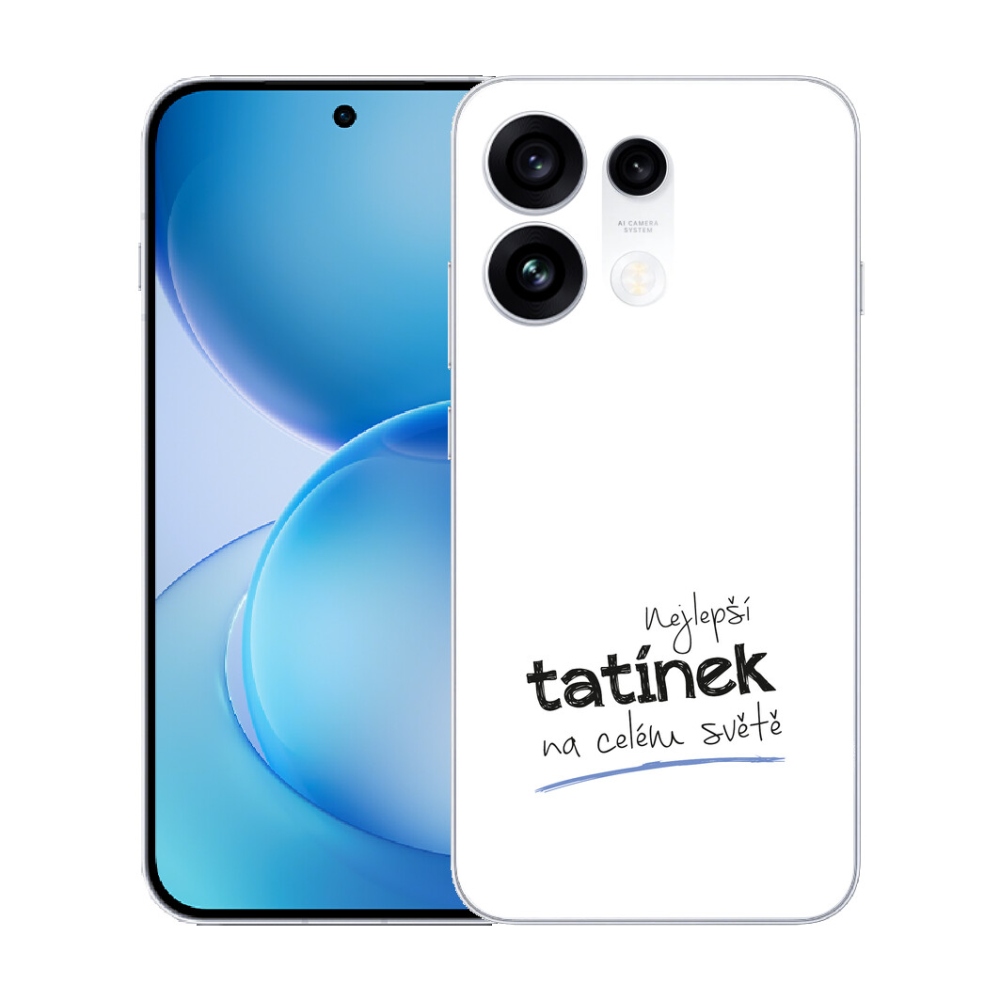 mmCase gél tok az Oppo Reno 16 Pro 5G-hez – „A legjobb apa” felirattal, fehér háttérrel
