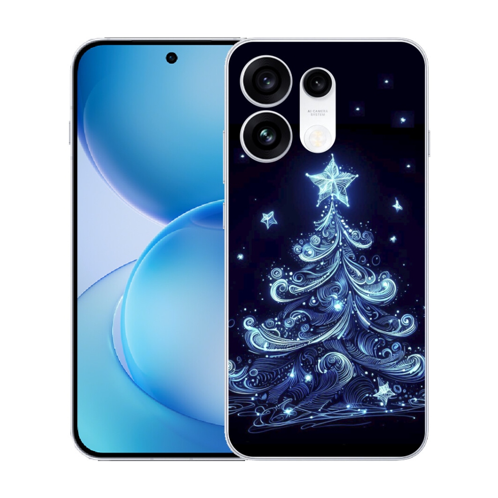 mmCase gél tok az Oppo Reno 16 Pro 5G-hez – neon karácsonyfa 4