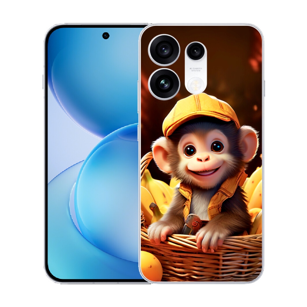mmCase gél tok az Oppo Reno 16 Pro 5G-hez – majom a kosárban