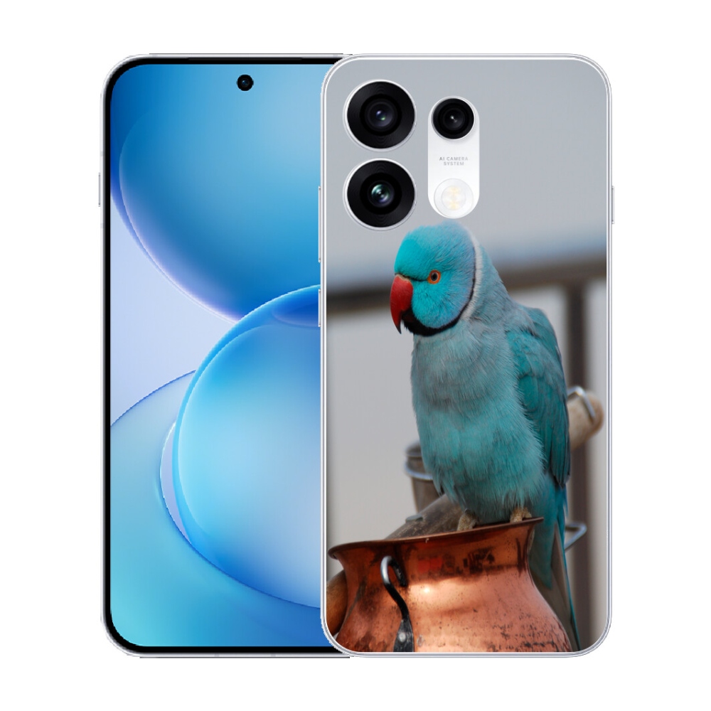 mmCase gélhuzat az Oppo Reno 16 Pro 5G-hez – kék alexandri papagáj