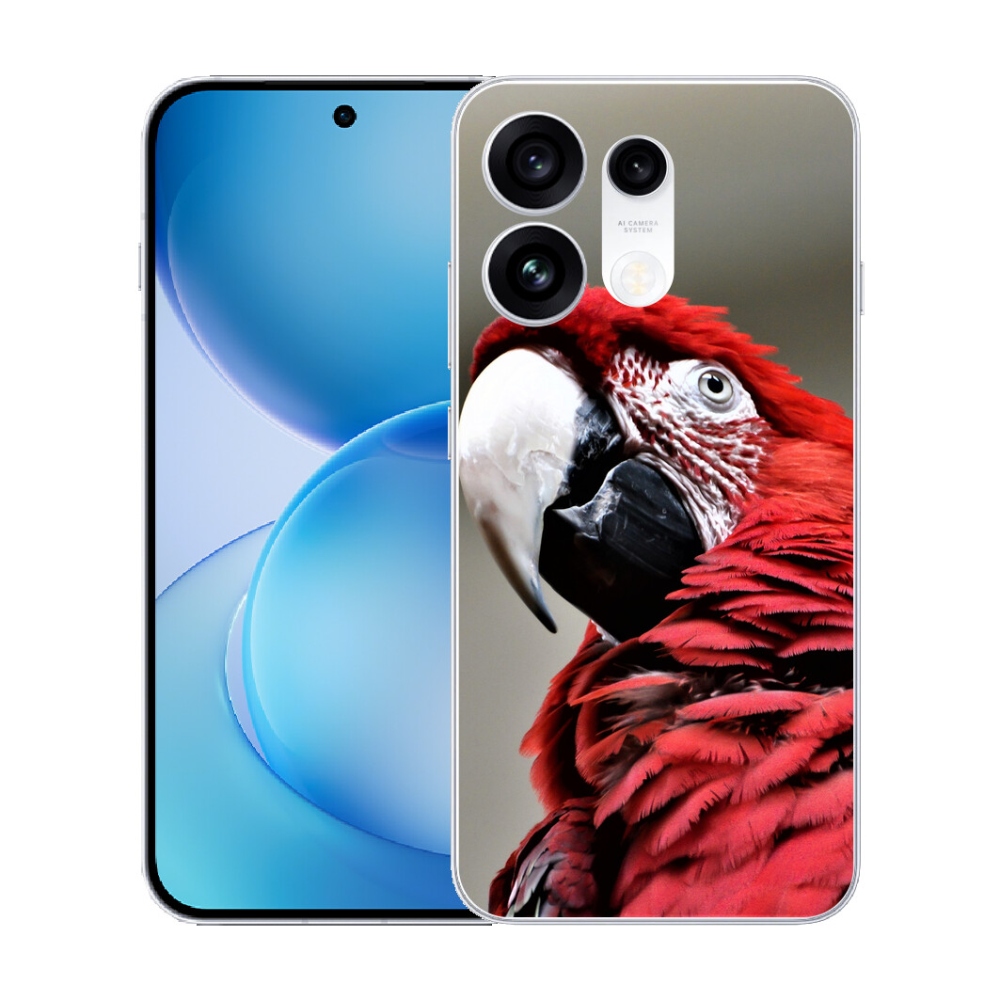 mmCase gél tok az Oppo Reno 16 Pro 5G-hez – vörös ara papagáj