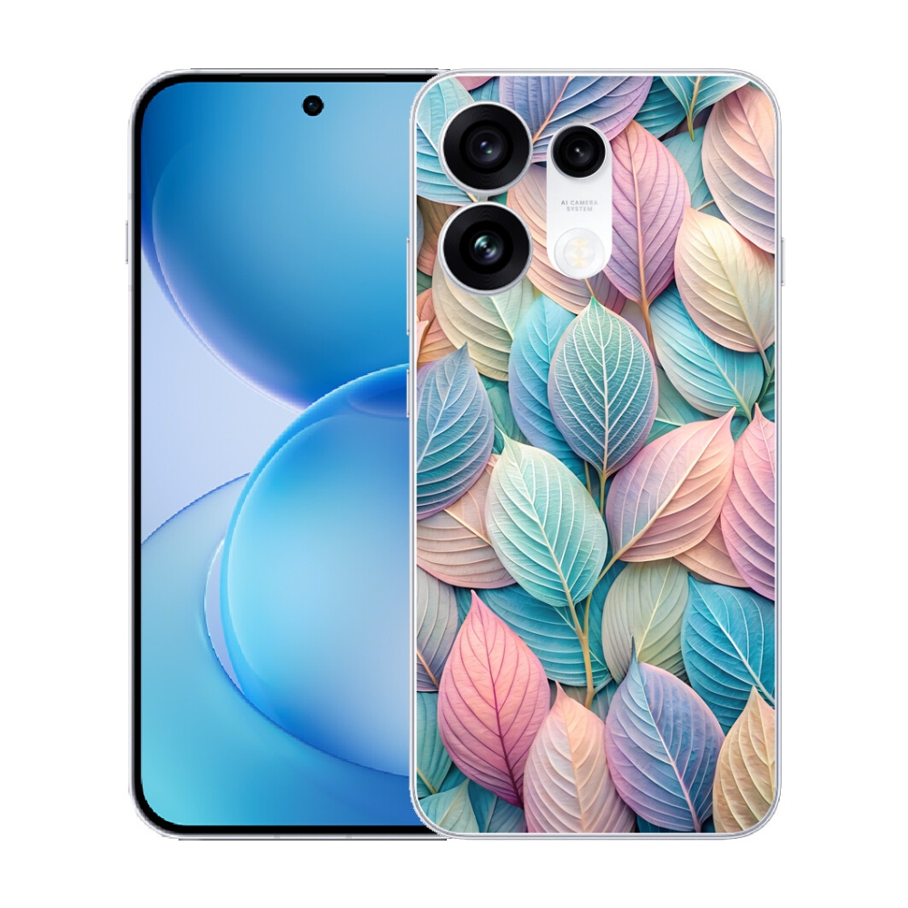 mmCase gél tok az Oppo Reno 16 Pro 5G-hez – pasztell levelek