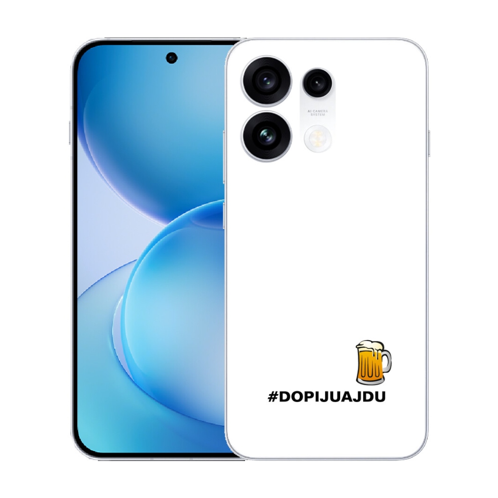 mmCase gél tok az Oppo Reno 16 Pro 5G-hez – sörös motívum, 1 db, fehér háttérrel