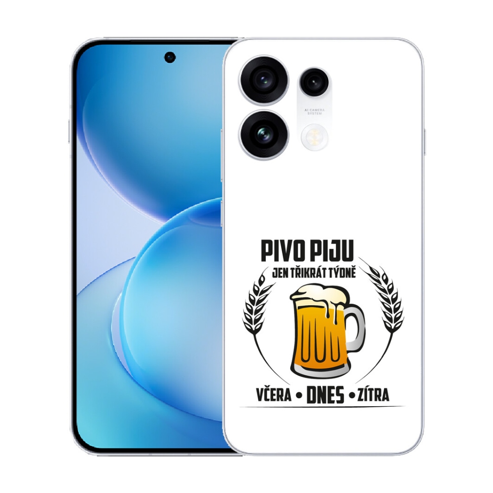 mmCase gél tok az Oppo Reno 16 Pro 5G-hez – sörös motívum, fehér háttér