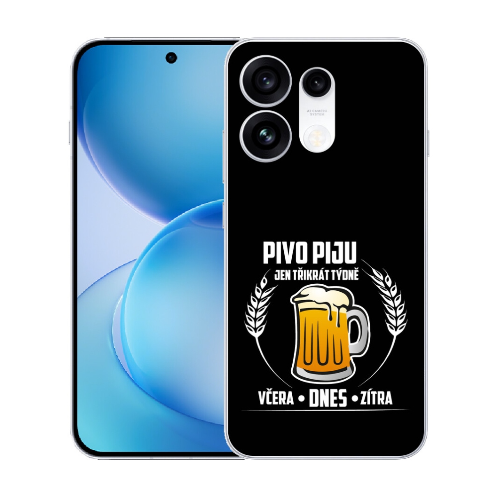 mmCase gél tok az Oppo Reno 16 Pro 5G-hez – sörös motívum, fekete háttér