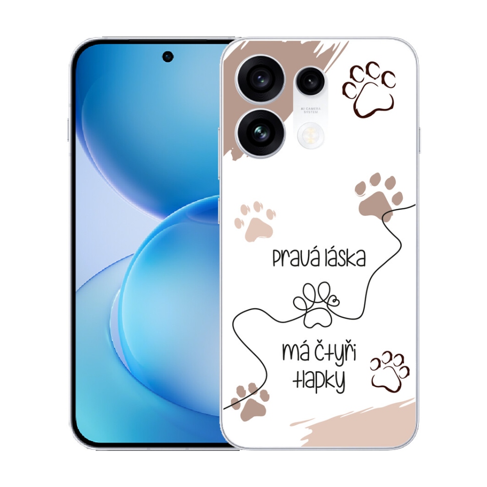 mmCase géltok az Oppo Reno 16 Pro 5G-hez – kutyás motívum, 1 fehér háttérrel