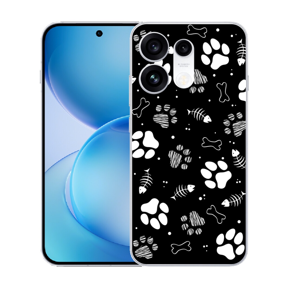 mmCase gél tok az Oppo Reno 16 Pro 5G-hez – kutyus mancsok