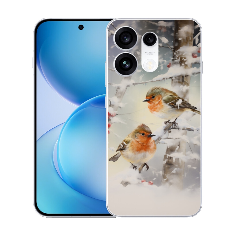 mmCase gél tok az Oppo Reno 16 Pro 5G-hez – madarak télen