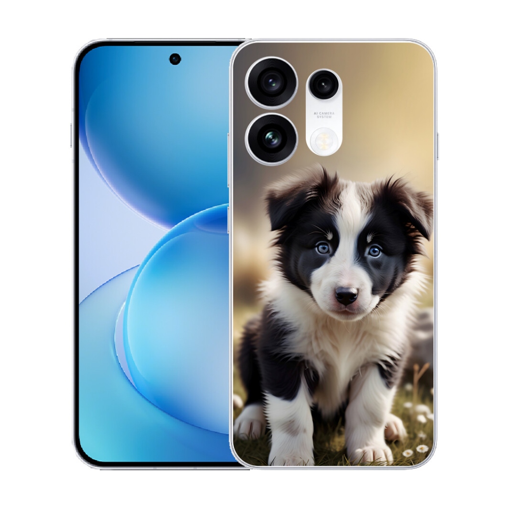 mmCase gél tok az Oppo Reno 16 Pro 5G-hez – aranyos border collie