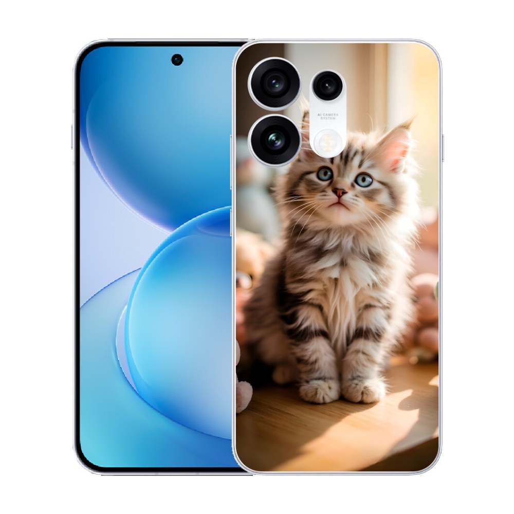 mmCase gél tok az Oppo Reno 16 Pro 5G-hez – aranyos cica 10