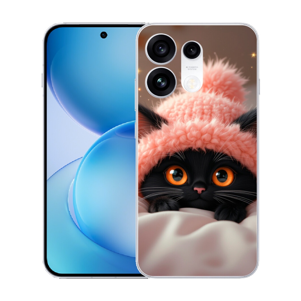 mmCase gél tok az Oppo Reno 16 Pro 5G-hez – aranyos cica 7