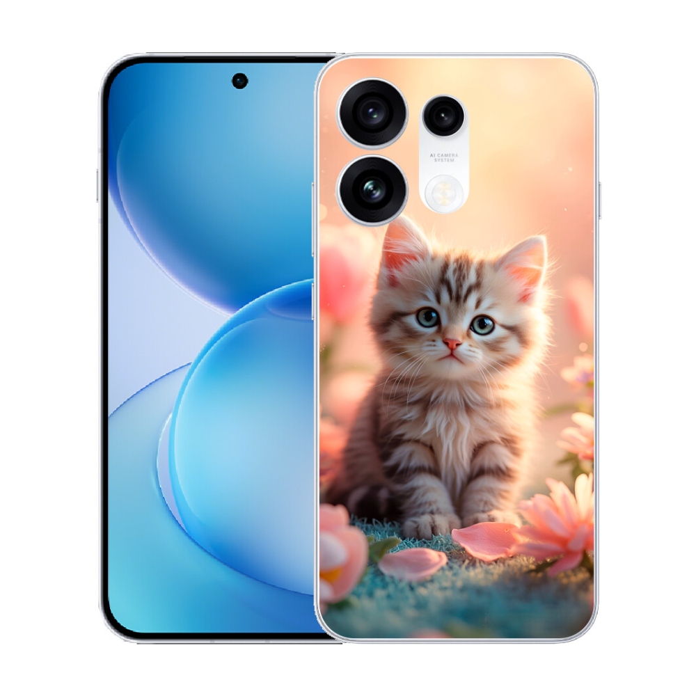 mmCase gél tok az Oppo Reno 16 Pro 5G-hez – aranyos cica 8