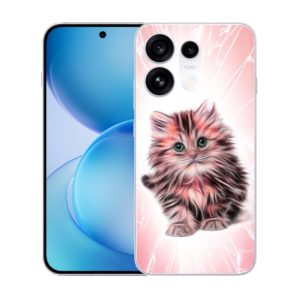 mmCase gél tok az Oppo Reno 16 Pro 5G-hez – aranyos cica