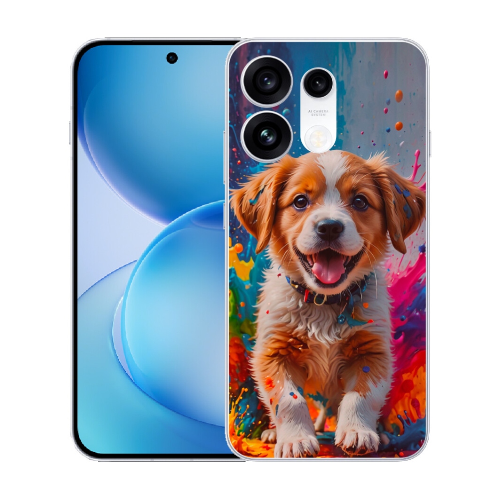 mmCase gél tok az Oppo Reno 16 Pro 5G-hez – aranyos kiskutya 3