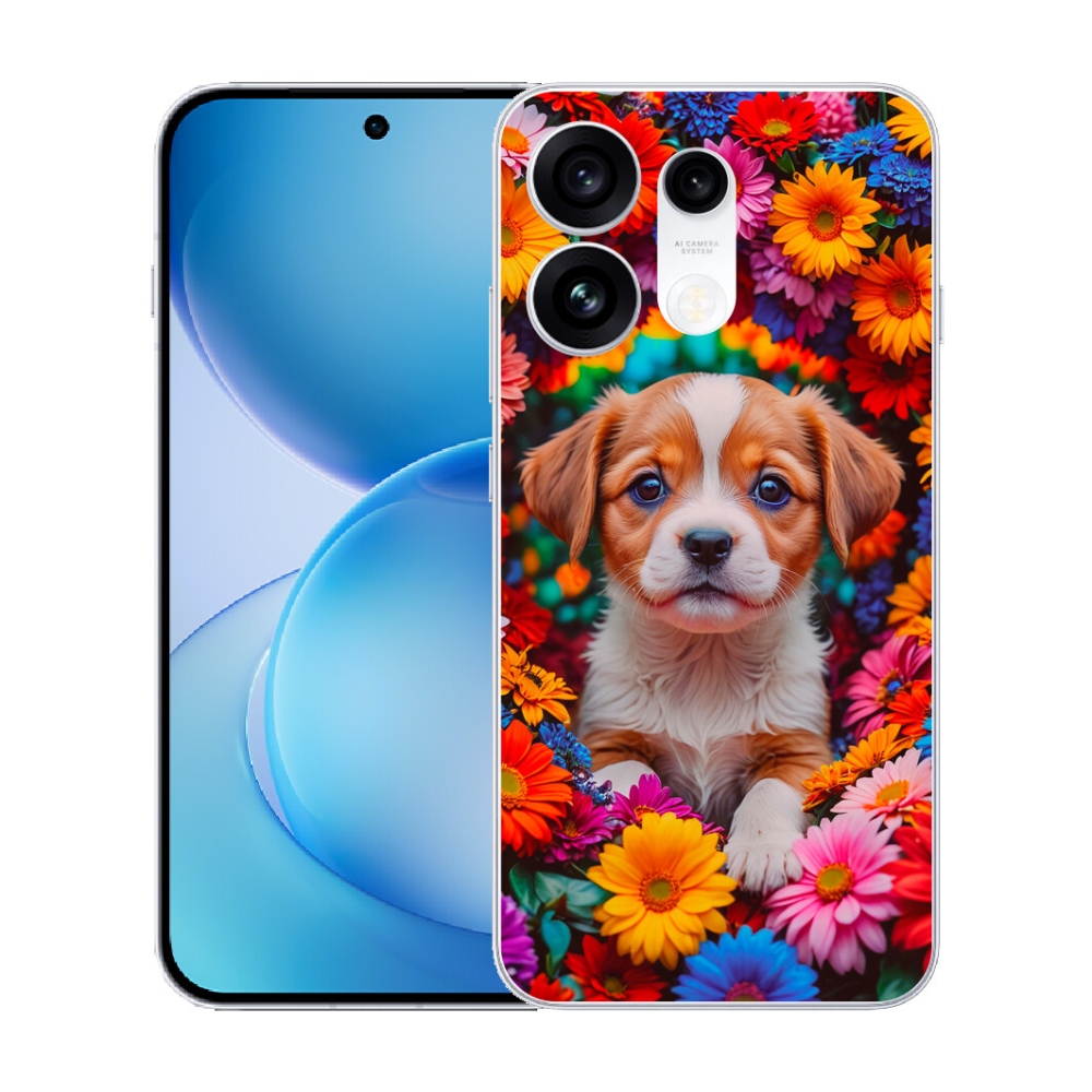 mmCase gél tok az Oppo Reno 16 Pro 5G-hez – aranyos kiskutya