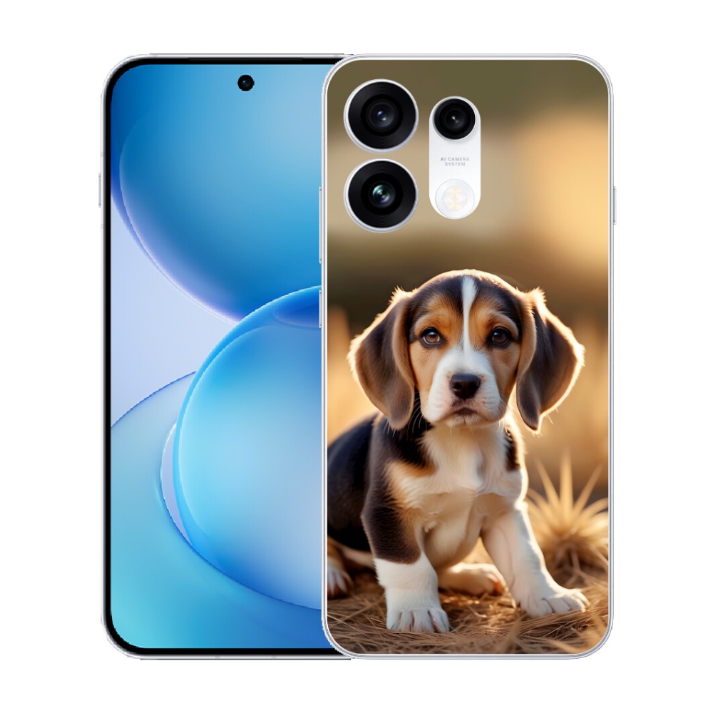 mmCase gél tok az Oppo Reno 16 Pro 5G-hez – aranyos beagle