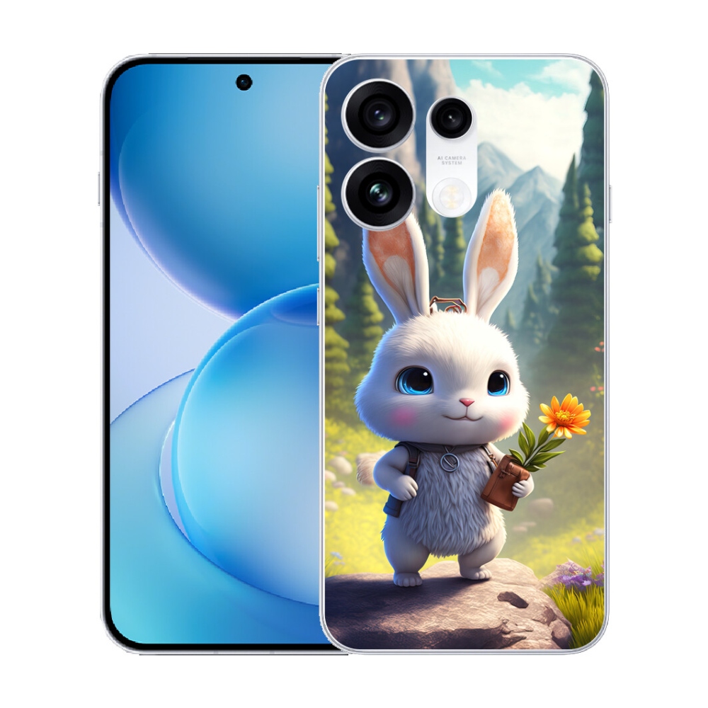 mmCase gél tok az Oppo Reno 16 Pro 5G-hez – aranyos nyuszi